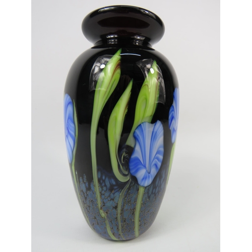 18 - Okra Glass Morning Glory vase by Richard P Goldings, This vase was limited to only be available on a... 