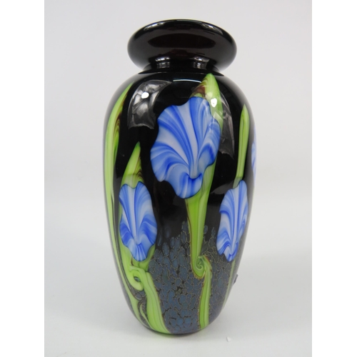 18 - Okra Glass Morning Glory vase by Richard P Goldings, This vase was limited to only be available on a... 