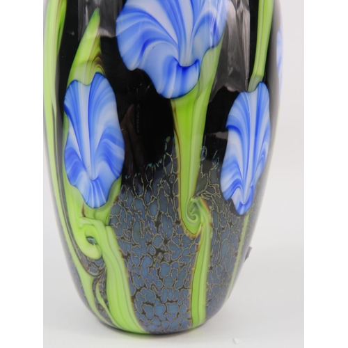 18 - Okra Glass Morning Glory vase by Richard P Goldings, This vase was limited to only be available on a... 