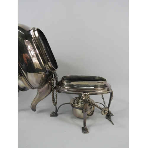 26 - Gold and Silversmith company Regent Street London Silver plated spirit kettle.