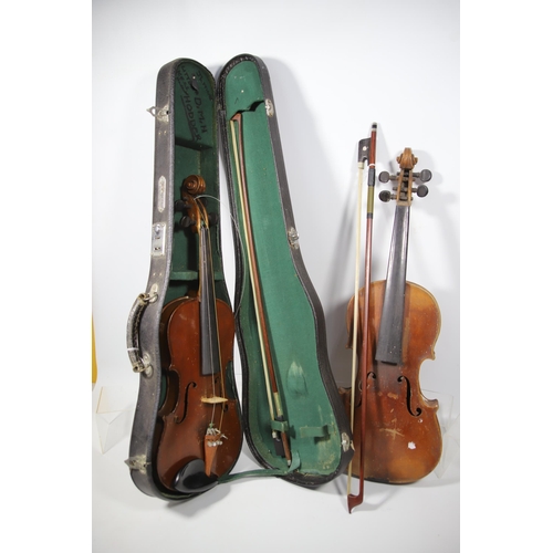 2004 - Two Violins, both with bows, one with case. See photos.