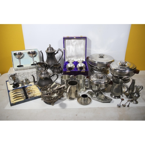 2017 - Fantastic selection of silver plate and pewter. See photos.