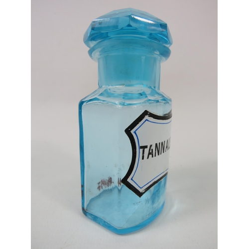 54 - Vintage Uranium glass Chemist bottle Tannalbin, 4