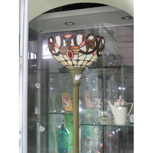 79 - Tiffany style uplighter standard lamp, 66