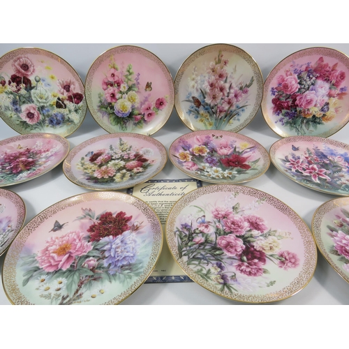 97 - Twelve Lena Liu Symphony of Shimmering Beauty plates, 8.5