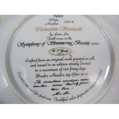 97 - Twelve Lena Liu Symphony of Shimmering Beauty plates, 8.5