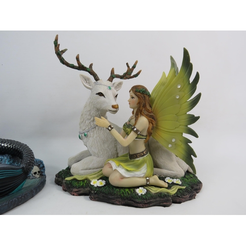 99 - Two Nemesis Now figurines Adoration and Sirens Lament Mermaid, the tallest measures 8