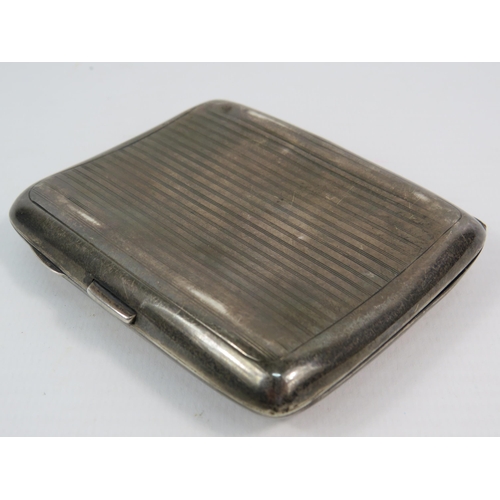 129 - Birmingham 1945 Sterling silver cigarette case 74.7grams.