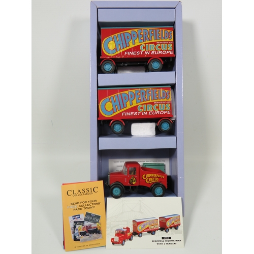 1001 - Two Corgi Classics Chipperfield's Circus Die Cast 1:50 Scale models of Scammell Highwayman with two ... 