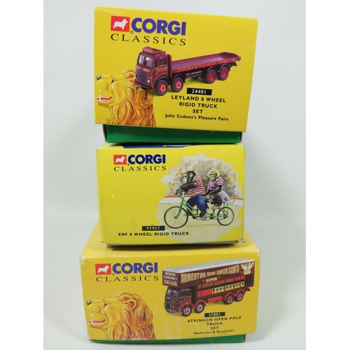 1004 - Three Corgi Classics Chipperfield's Circus Die Cast 1:50 Scale Models of a Leyland 8 Wheel Truck, ER... 