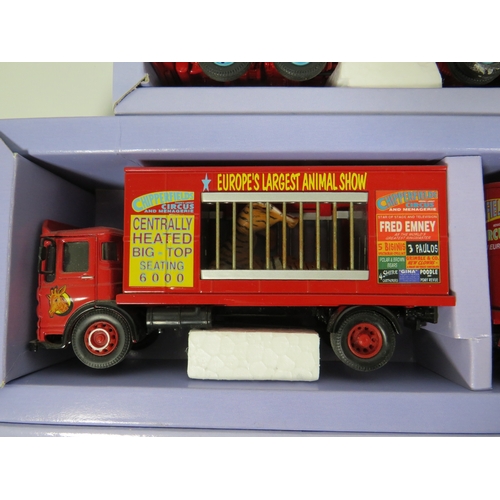 1008 - Three Corgi Classics Chipperfield's Circus Die Cast 1:50 Scale Models of AEC Pole Truck, AEC Cage Tr... 