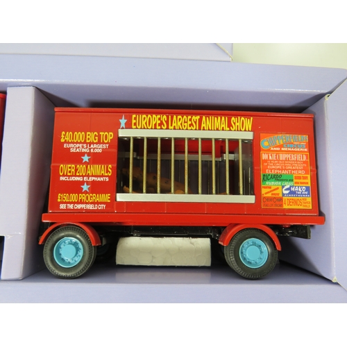 1008 - Three Corgi Classics Chipperfield's Circus Die Cast 1:50 Scale Models of AEC Pole Truck, AEC Cage Tr... 