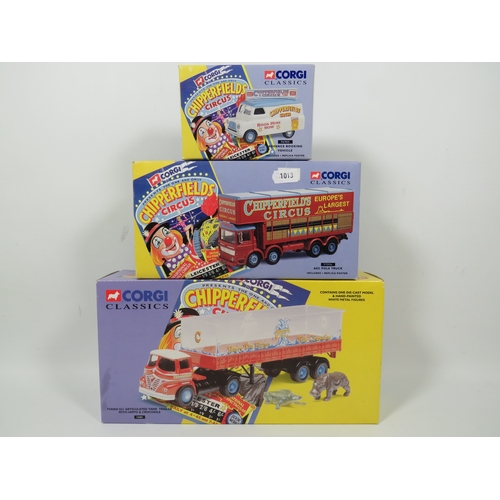 1013 - Three Corgi Classics Chipperfield's Circus Die Cast 1:50 Scale Models of a Foden S21 Articulated Tan... 