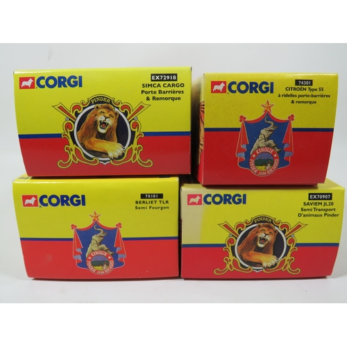 1016 - Four Corgi Die Cast 1:50 Scale models of French Circus Vehicles. All boxed. See photos for details.