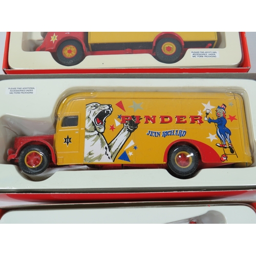 1018 - Three Corgi Die Cast 1:50 Scale models of French Circus Vehicles. All boxed. See photos for details.