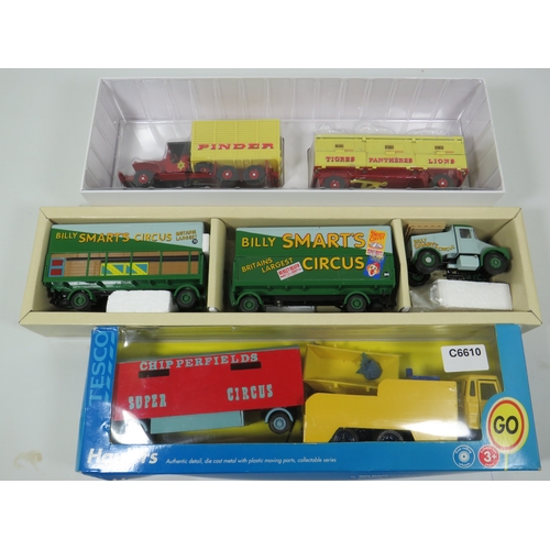 1021 - Three Die Cast 1:50 scale models of Circus Vehicles. All in original boxes. See photos