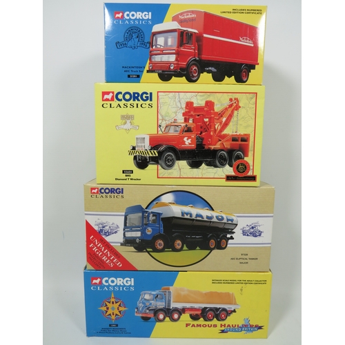 1025 - Four Corgi Classics Die Cast 1:50 Scale models of Trucks and Tankers. All boxed. See photos for deta... 