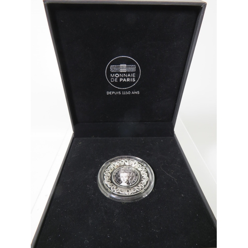 201 - Limited Edition. 2015 10 Euro 900 Silver Proof Coin Excellence a La Franciase with ceramic insert. N... 