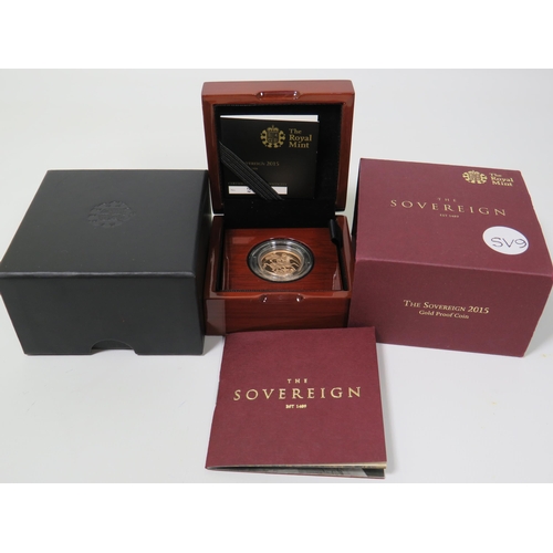 202 - Royal Mint 2015 Gold Proof Sovereign, Limited edition 2032/7,500, Comes complete with attractive Pol... 