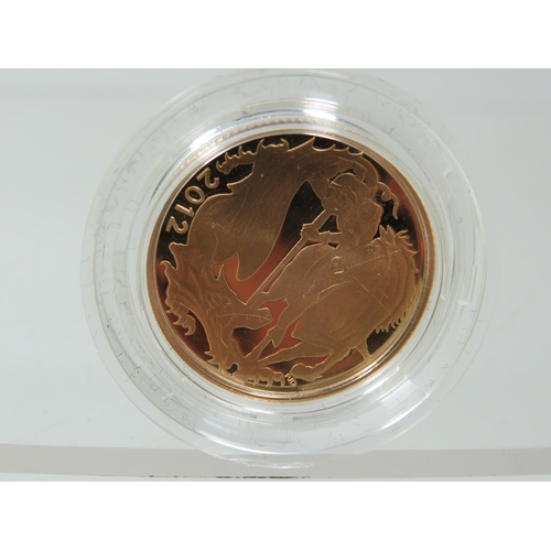 208 - Royal Mint 2012 Gold Proof Sovereign, Limited edition 1139/5,500, Comes complete with attractive Pol... 