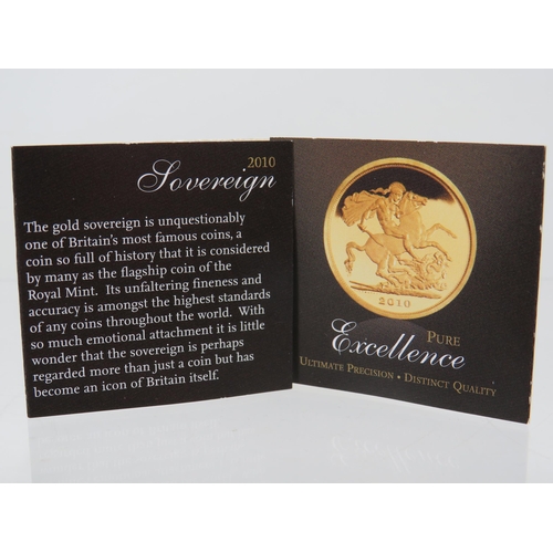 222 - Royal Mint 2010 Gold Proof Half Sovereign, Limited edition 1461/2,500, Comes complete with attractiv... 