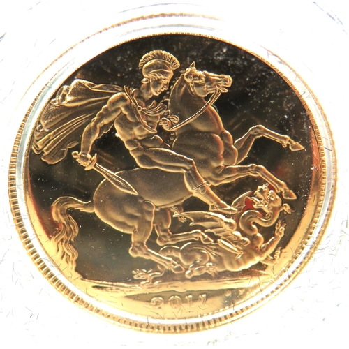 224 - Royal Mint 2011 Gold Proof Sovereign, Limited edition 3539/15,000 Comes complete with attractive Pol... 