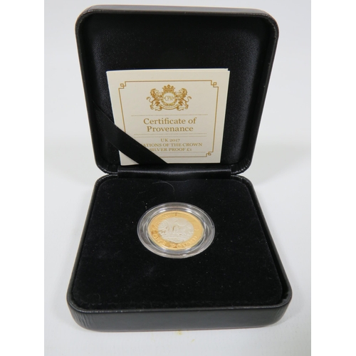 229 - Royal Mint 'Nations of the Crown' 2017 UK �1 Silver Proof Coin. Limited Edtion 03384/25,000. Comes w... 