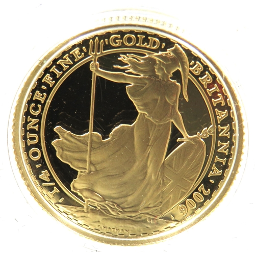 233 - Royal Mint 2006 Britannia Gold Proof �25 Coin, Limited edition number 0376/1,000. Comes with attract... 