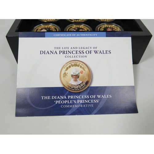 244 - Twelve Diana Princess of Wales Commemorative Crowns in collectors box & COA. Each in Cupro Nicklel w... 