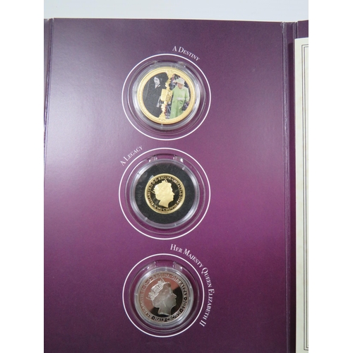 247 - Ultimate Platinum Jubilee Collection of mostly Gold plated Cupro Coins but to include a 9ct Gold Gib... 