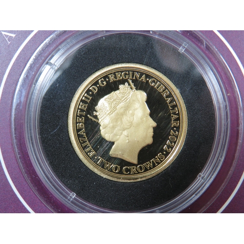 247 - Ultimate Platinum Jubilee Collection of mostly Gold plated Cupro Coins but to include a 9ct Gold Gib... 