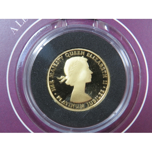 247 - Ultimate Platinum Jubilee Collection of mostly Gold plated Cupro Coins but to include a 9ct Gold Gib... 