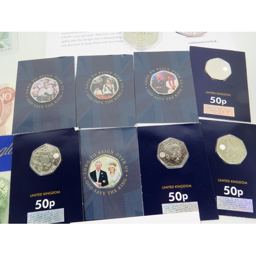 250 - Good Mixed Coin and Banknote lot to include a 1966 Silver commemorative coin (28.28g) plus one other... 