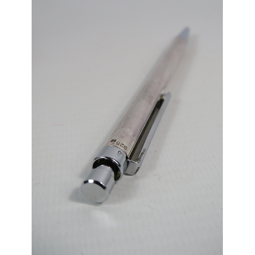 142 - 925 silver ball point pen in working condition with box.