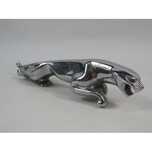 144 - A Chrome Jaguar leaper car mascot, 8