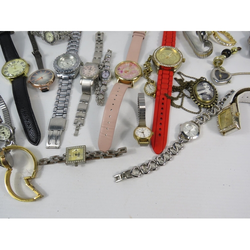 155 - Selection of ladies fashion quartz wristwatches.