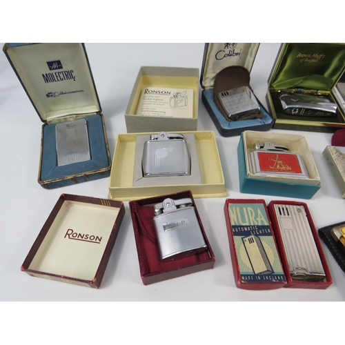 166 - Various vintage lighters including Ronson, Scorpio, Kingsway and Colibri etc.