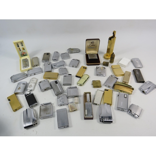 167 - Large selection of vintage lighters Ronson, Colibri etc.