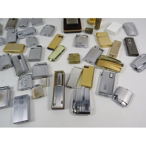 167 - Large selection of vintage lighters Ronson, Colibri etc.