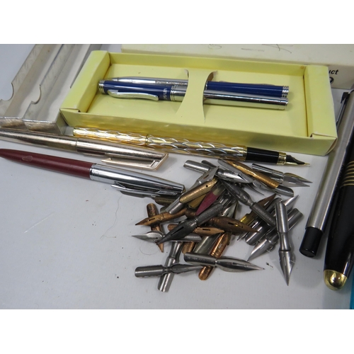 168 - Large selection of various Fountain pens and pen sets, nibs etc