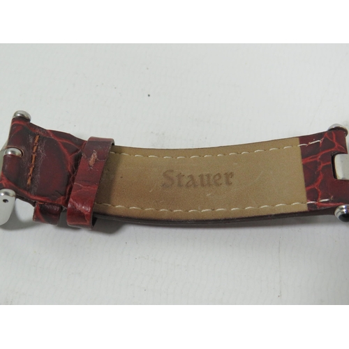 258 - Stauer Graves 23 Jewel Chronograph in very good condition and in running order. Good Leather Strap w... 