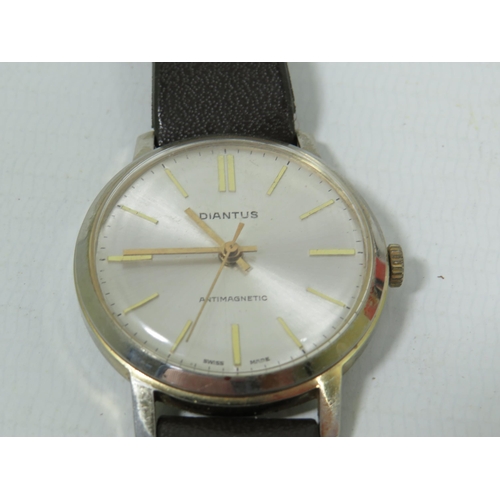 259 - Three Quartz watches by Seiko, Diantus and Avon.  All will need batteries to run. See photos.