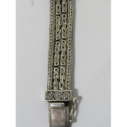 260 - EON 1962 Silver & Marcasite Ladies quartz watch with MOP Face, Swiss Movement.  925 marks to clasp. ... 