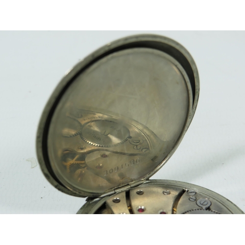 261 - Limit, Number 2, Swiss made pocket watch with Nickel Case in running order, Subsidary second dial to... 