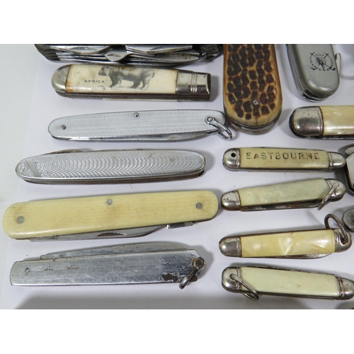 282 - Selection of Vintage penknives plus a boxed (used) Swiss Army Officers Multi tool Penknife by Victor... 