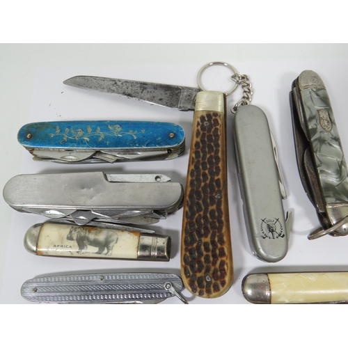 282 - Selection of Vintage penknives plus a boxed (used) Swiss Army Officers Multi tool Penknife by Victor... 