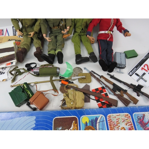 1050 - Four Action Man figurines 2x 1964 1x 1978 1x 2006, various accessories and The Six Million Dollar Ma... 