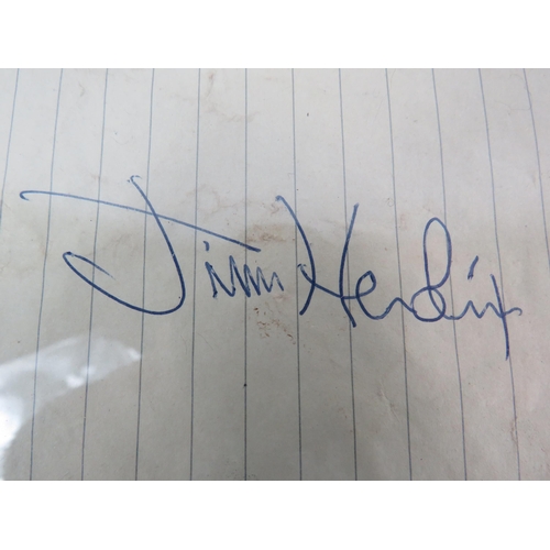 174 - Jimi Hendrix Autograph obtained on the 17th november 1967 at Sheffield city hall framed with certifi... 