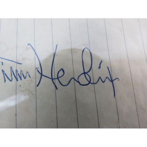 174 - Jimi Hendrix Autograph obtained on the 17th november 1967 at Sheffield city hall framed with certifi... 