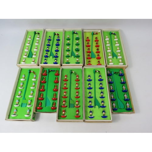 1062 - Ten boxed vintage Subbuteo teams.